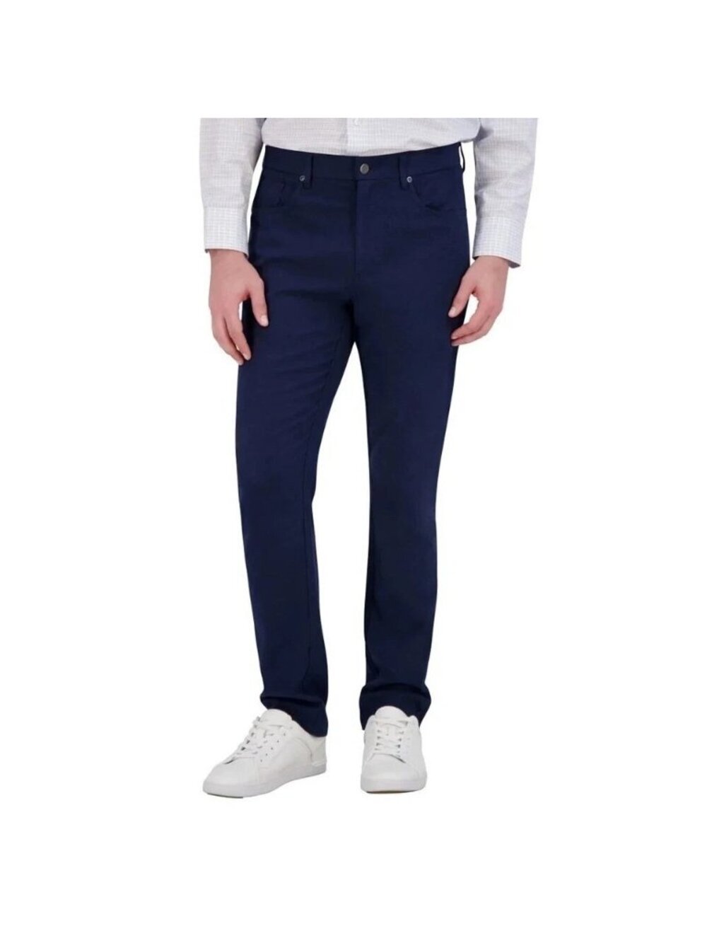 Kirkland Signature Men's 30x32 Navy Blue Pants Cotton Blend Slim Fit K1125